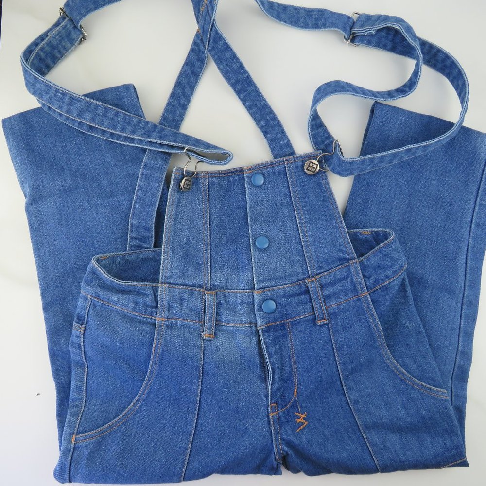 KSUBI SKINNY BLUE JEAN OVERALLS SIZE 26